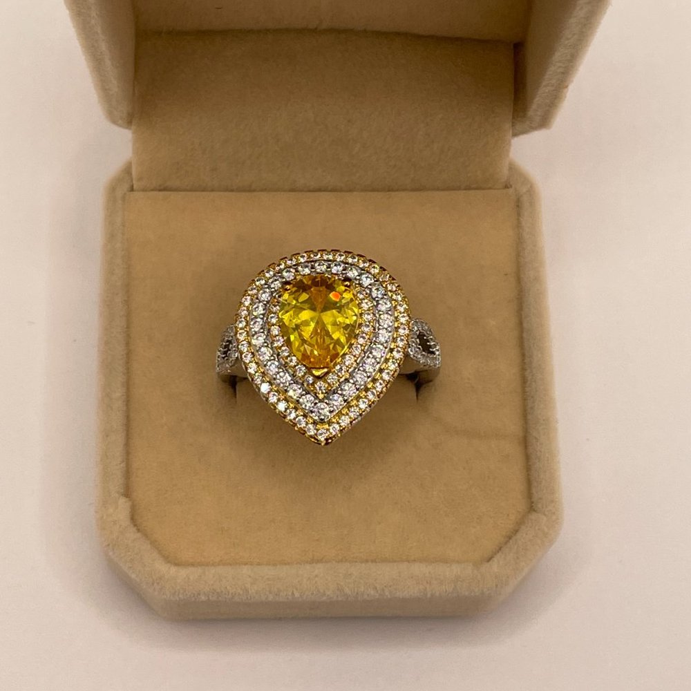 925 BRIDAL ENGAGMENT WEDDING RING - Picture 7 of 7